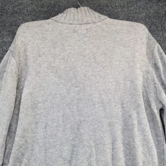 Nordstrom 1901 Men's 1/4 Zip Cashmere Cotton Sweater Gray Size L - Picture 3 of 12